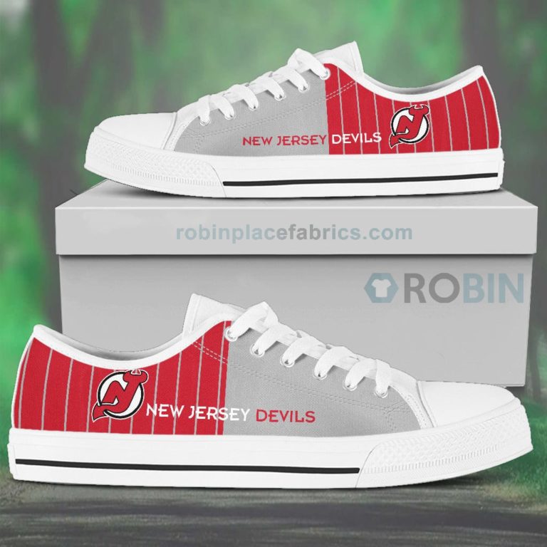 Canvas Low Top Shoes New Jersey Devils