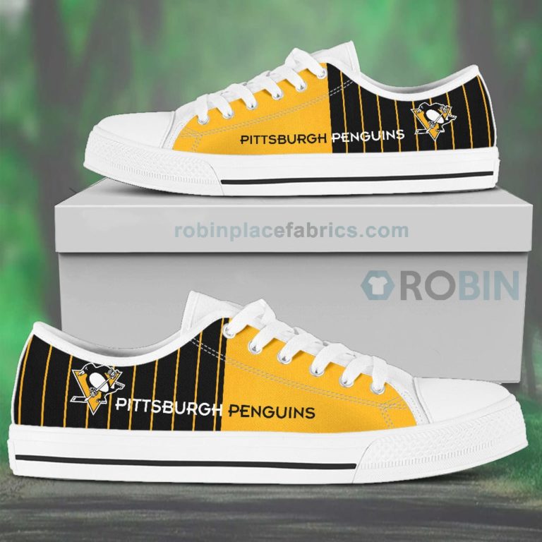 Canvas Low Top Shoes Pittsburgh Penguins