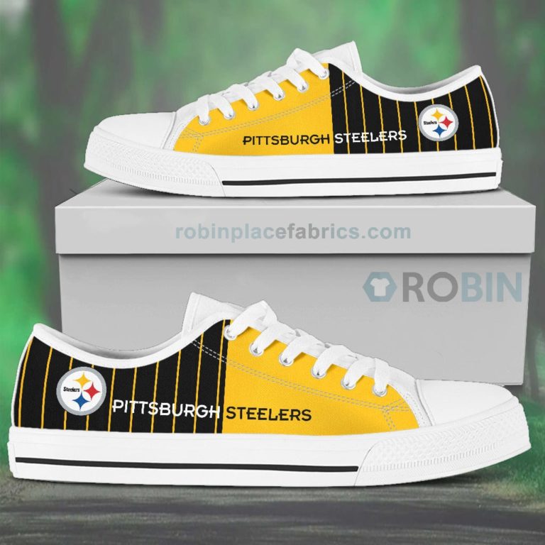 Canvas Low Top Shoes Pittsburgh Steelers