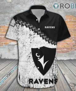 Carleton Ravens Casual Button Down Hawaiian Shirt Grunge Polynesian Tattoo – CA CIS