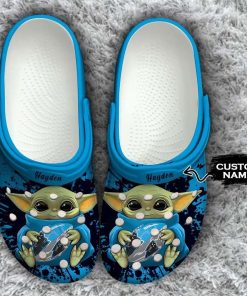 Carolina Panthers Baby Yoda Crocs Clog Shoes