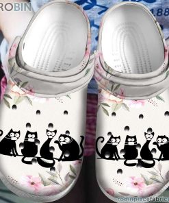 Cat Black Crocs Crocband Clog 3D Crocs Print Full