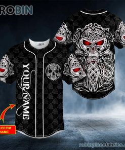 celtic skull tattoo custom baseball jersey 162 SjNNS