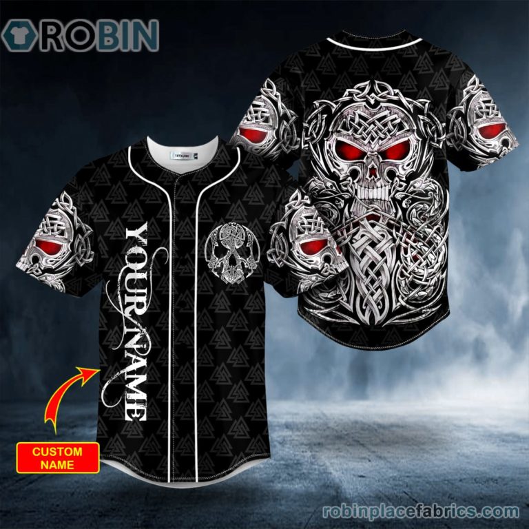 Celtic Skull Tattoo Custom Baseball Jersey
