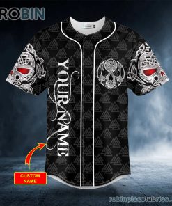 celtic skull tattoo custom baseball jersey 545 yAjVK