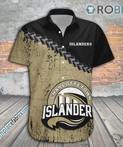 Charlottetown Islanders Casual Button Down Hawaiian Shirt Grunge Polynesian Tattoo – CA HOCKEY