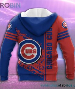 chicago cubs all over print 3d hoodie quarter style mlb 109 5goP1