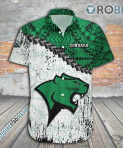 Chicago State Cougars Casual Button Down Hawaiian Shirt Grunge Polynesian Tattoo – NCAA