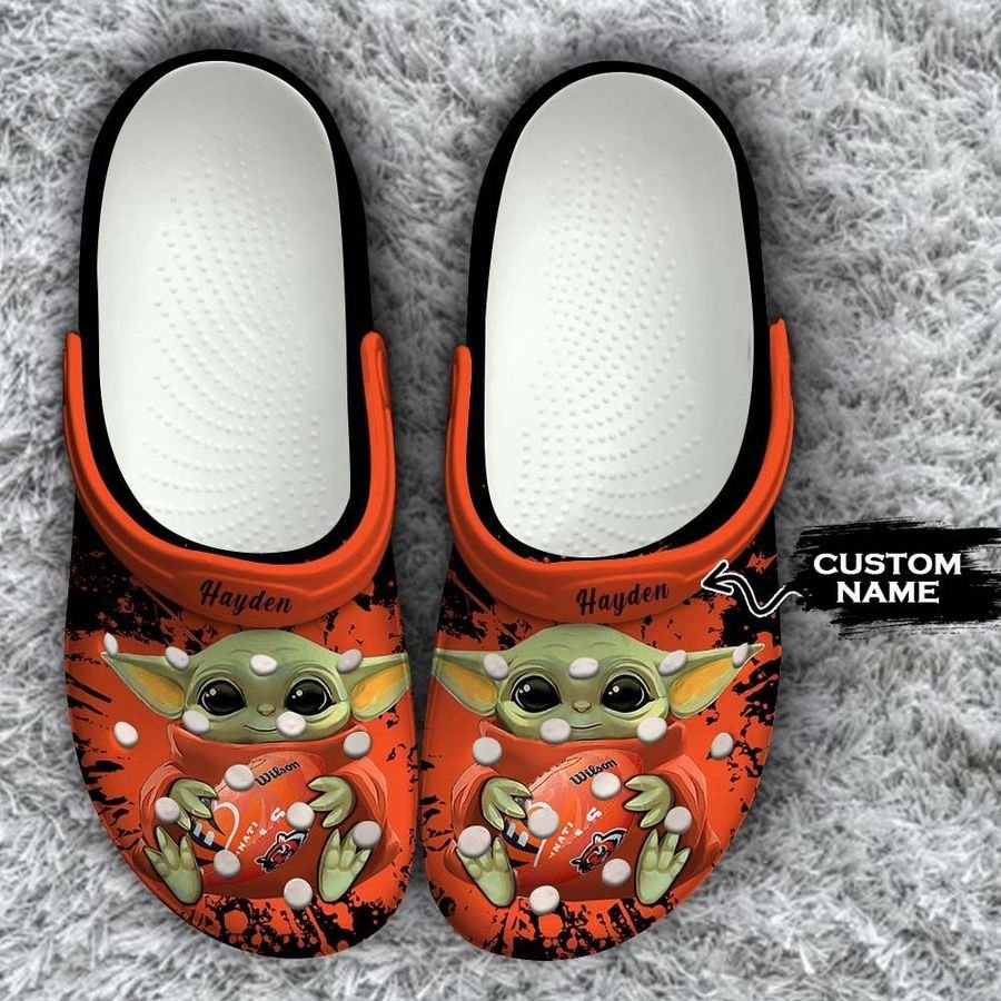 Cincinnati Bengals Baby Yoda Crocs Clog Shoes - RobinPlaceFabrics