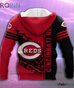 cincinnati reds all over print 3d hoodie quarter style mlb 105 icg3o