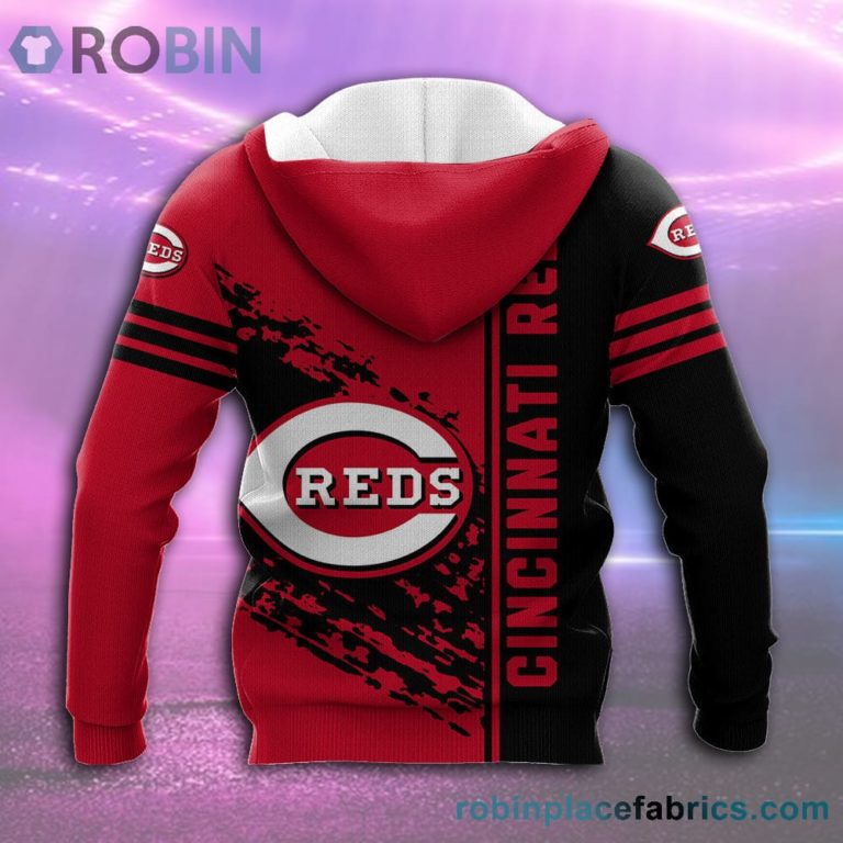 Cincinnati Reds All Over Print 3D Hoodie Quarter Style – MLB