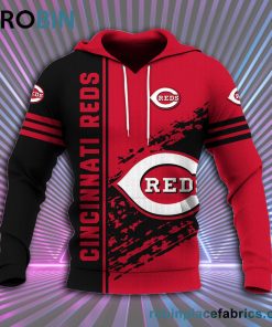 Cincinnati Reds All Over Print 3D Hoodie Quarter Style – MLB