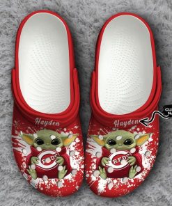Cincinnati Reds Baby Yoda Crocs Clog Shoes