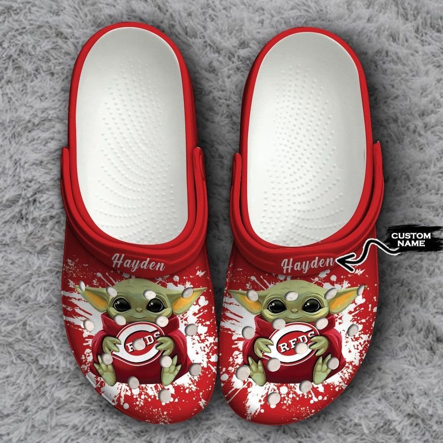 Cincinnati Reds Baby Yoda Crocs Clog Shoes - RobinPlaceFabrics