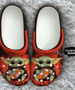 Cleveland Browns Baby Yoda Crocs Clog Shoes