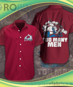 Colorado Avalanche Short Sleeve Button Down Hawaiian Shirt