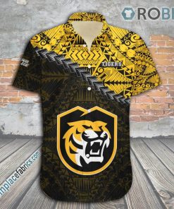 Colorado College Tigers Casual Button Down Hawaiian Shirt Grunge Polynesian Tattoo – NCAA