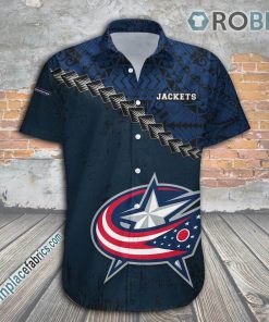 Columbus Blue Jackets Casual Button Down Hawaiian Shirt Grunge Polynesian Tattoo – NHL Columbus Blue Jackets Casual Button Down Hawaiian Shirt Grunge Polynesian Tattoo – NHL
