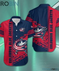Columbus Blue Jackets – NHL Short Sleeve Button Down Hawaiian Shirt