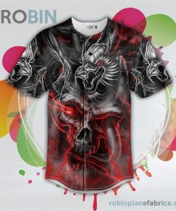 combat dragon glowing eye ghost skull baseball jersey rb2660163 UJBWR