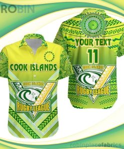 Cook Islands Rugby Customize Short Sleeve Button Down Hawaiian Shirt