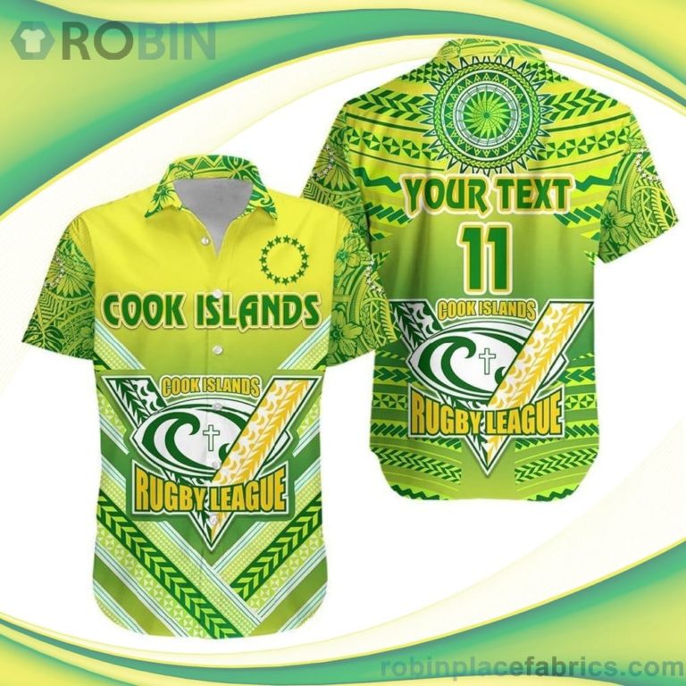 Cook Islands Rugby Customize Short Sleeve Button Down Hawaiian Shirt