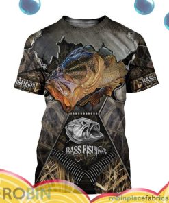cool fishing all over print aop shirt t shirt CMJuF