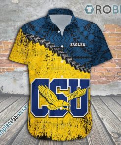 Coppin State Eagles Casual Button Down Hawaiian Shirt Grunge Polynesian Tattoo – NCAA