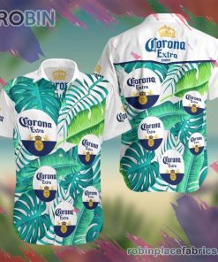 Corona Extra Beer Summer Hawaiian Shirt, Casual Short Sleeve Shirt