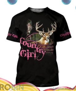 country girl hunting pink 26 black all over print aop shirt t shirt F7oBl