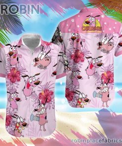 Courage Dog Hawaiian Shirt, Casual Short Sleeve Shirt