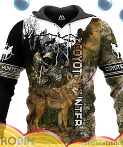 coyote hunter all over print aop shirt hoodie Urgcr