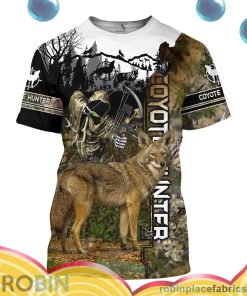 coyote hunter all over print aop shirt t shirt GxgCh
