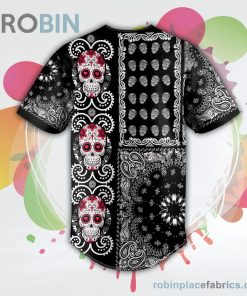 Cross Doodle Sugar Skull Baseball Jersey RB8289 Cross Doodle Sugar Skull Baseball Jersey RB8289