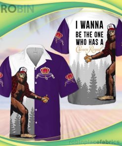 Crown Royal Bigfoot Short Sleeve Button Down Hawaiian Shirt