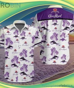Crown Royal Island 3D Short Sleeve Button Down Hawaiian Shirt