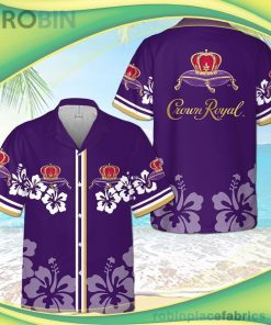 Crown Royal Short Sleeve Button Down Hawaiian Shirt