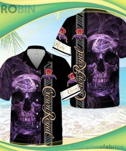 Crown Royal Skull Short Sleeve Button Down Hawaiian Shirt