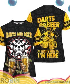 darts and beer that why i am here all over print aop shirt t shirt UwKXI