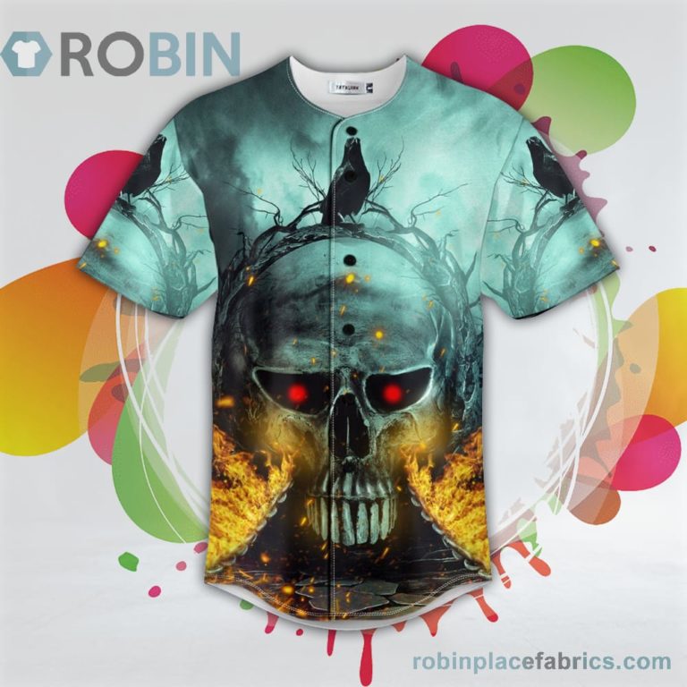 Dead Island Raven Skull Baseball Jersey RB5703