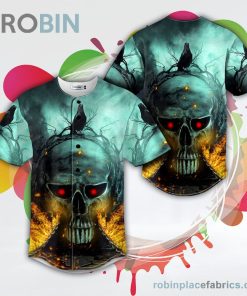dead island raven skull baseball jersey rb570372 vkLej
