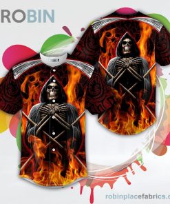 death note fire grim reaper skull baseball jersey rb464871 IjAZZ