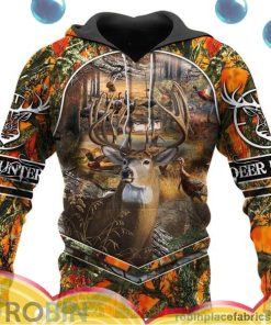deer arrow orange hunting all over print aop shirt hoodie M7H5v