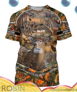 deer arrow orange hunting all over print aop shirt t shirt Emfci