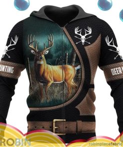 deer hunting adult all over print aop shirt zip hoodie WLiuC