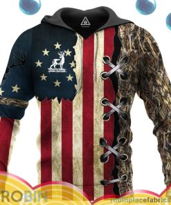 deer hunting us flag all over print aop shirt hoodie HJCDx