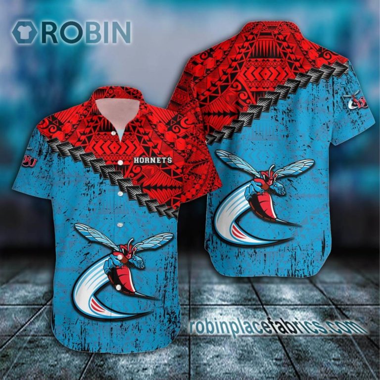 Delaware State Hornets Casual Button Down Hawaiian Shirt Grunge Polynesian Tattoo – NCAA