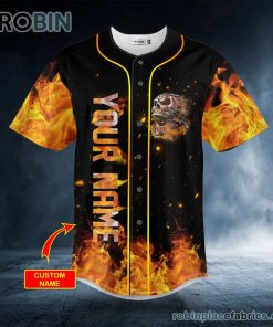 demon fire skull custom baseball jersey 541 xphAi