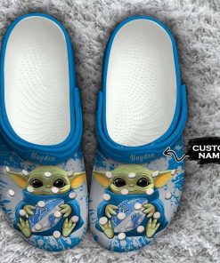 Detroit Lions Baby Yoda Crocs Clog Shoes