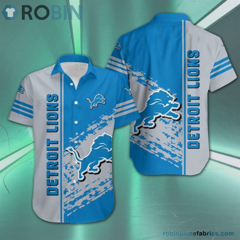 Detroit Lions – NFL Short Sleeve Button Down Hawaiian Shirt